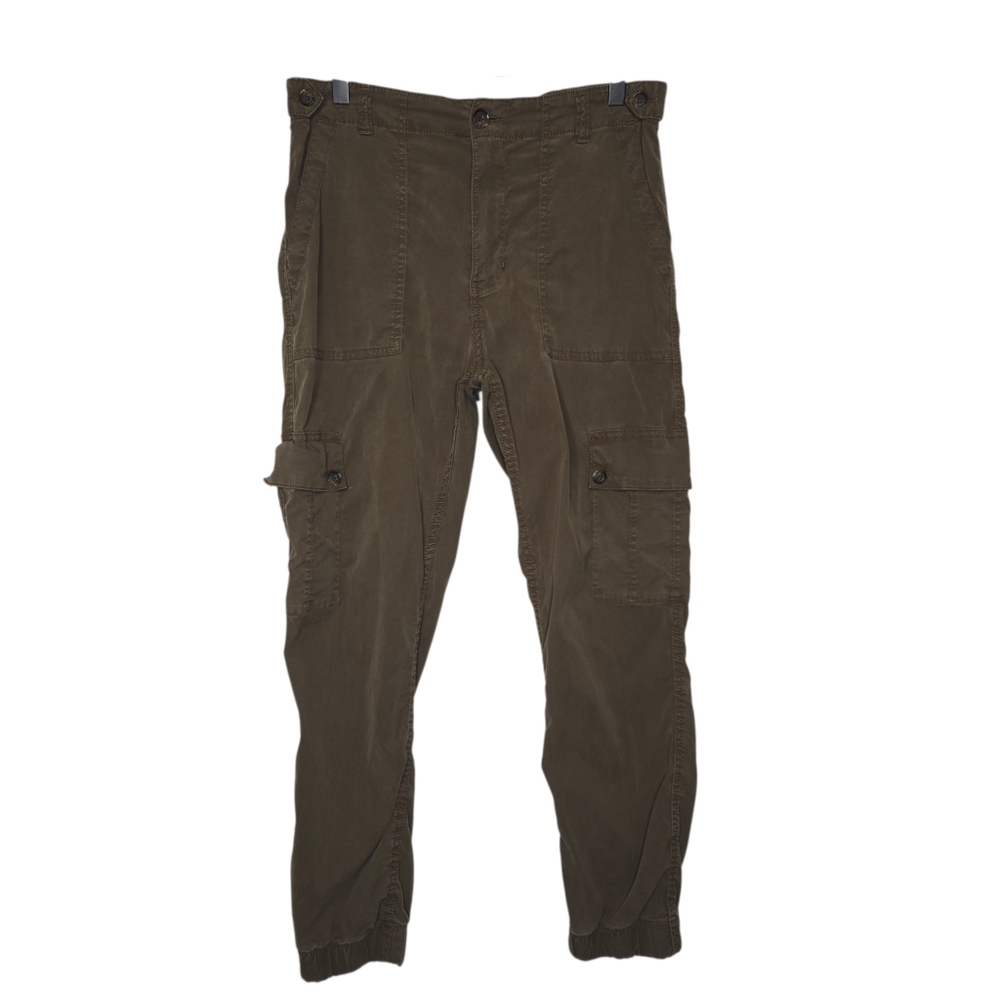 Anthropologie Womens Army Green Utility Jogger Cargo Pants Size 28
